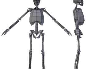 medieval skeleton low poly 3D Модель