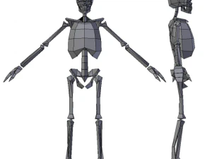 medieval skeleton low poly 3D Model
