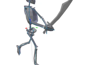 medieval skeleton low poly 3D Model