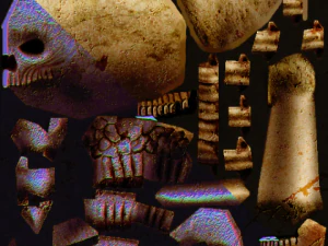 medieval skeleton low poly 3D Model