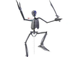 medieval skeleton low poly 3D Model