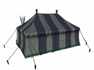 medieval tent blue Modelo 3D