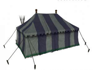 medieval tent blue 3D Model