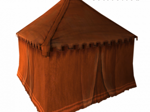 medieval tent red small 3Dモデル