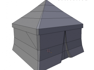 medieval tent red small 3Dモデル