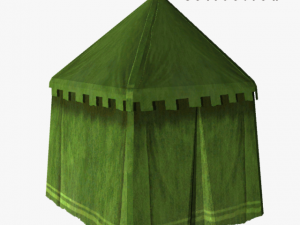 medieval tent green round 3D-Modell