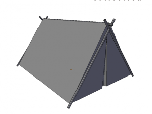 medieval small tent 3D-Modell