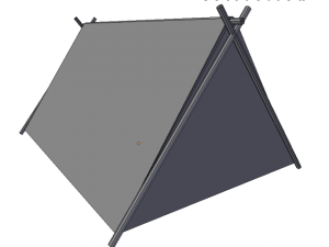 medieval small tent 3D-Modell