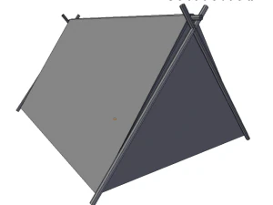 medieval small tent 3D Model