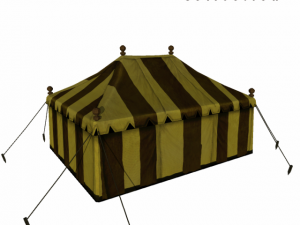medieval tent yellow large 3D Model