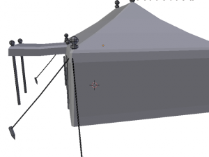 medieval tent yellow large 3D Model
