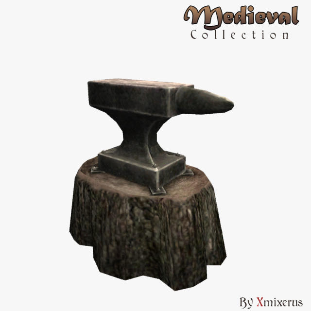 medieval anvil 3D मॉडल .c4d .max .obj .3ds .fbx .stl .blend 