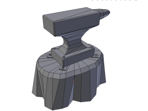 medieval anvil 3D मॉडल