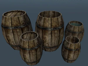 medieval 5 barrels 3D Model