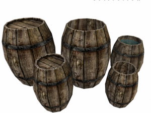 medieval 5 barrels Modelo 3D