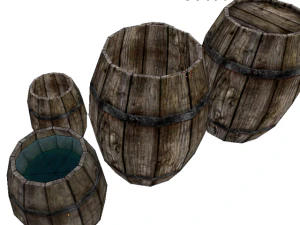 medieval 5 barrels 3D Model