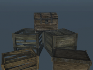 medieval 5 boxes 3D मॉडल