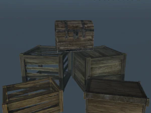 medieval 5 boxes 3D Model