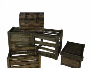 medieval 5 boxes 3D Model