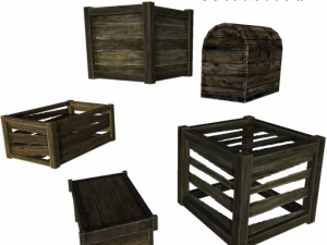 medieval 5 boxes 3D Model
