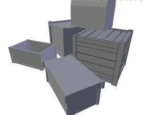medieval 5 boxes 3D Model