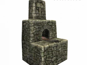 średniowieczny piec kuźniczy Model 3D