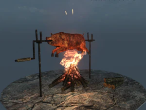 porco assado Modelo 3D