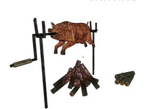 porco assado Modelo 3D