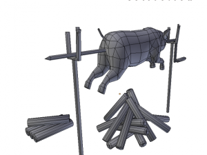 roast pig 3D Модель