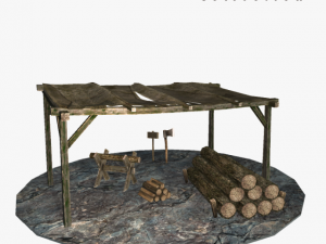 medieval sawmil pack 3D-Modell