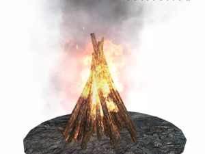 medieval signal fire 3D Model