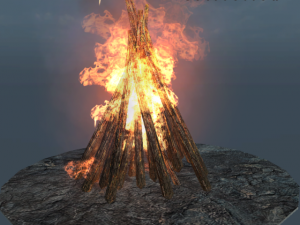 medieval signal fire 3D Model