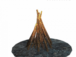 medieval signal fire 3D Model