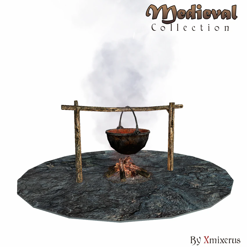 camp soup 1 3D Model .c4d .max .obj .3ds .fbx .stl .blend 