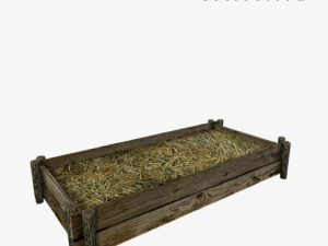 trough with hay 3D-Modell
