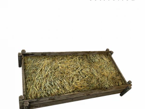 trough with hay 3D Model