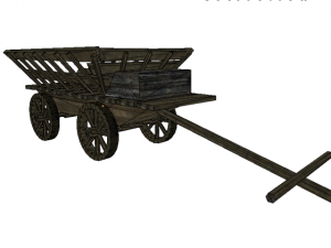 medieval wagon Model 3D
