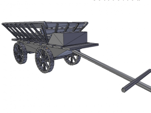 medieval wagon Model 3D