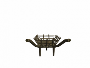 wooden wheelbarrow Model 3D