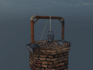 medieval water well Modèle 3D