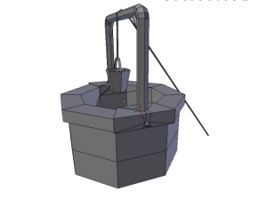 medieval water well Modèle 3D