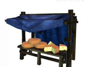 Голубая рыночная площадь 3D Модель