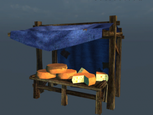 blue market place Model 3D