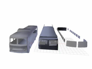 crashed bus 3D Model