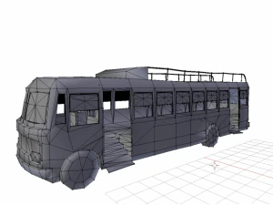 crashed bus 3D Model