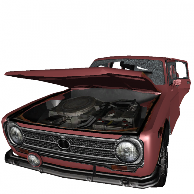 crashed car 1 Modelo 3D .c4d .max .obj .3ds .fbx .stl .blend 
