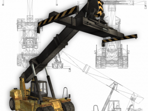 reach stacker low poly 3D-Modell