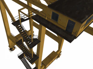 port or railway crane 3D Model