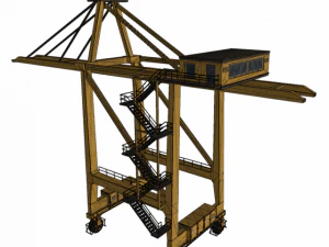 port or railway crane 3D Model