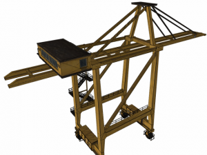 port or railway crane 3D 모델